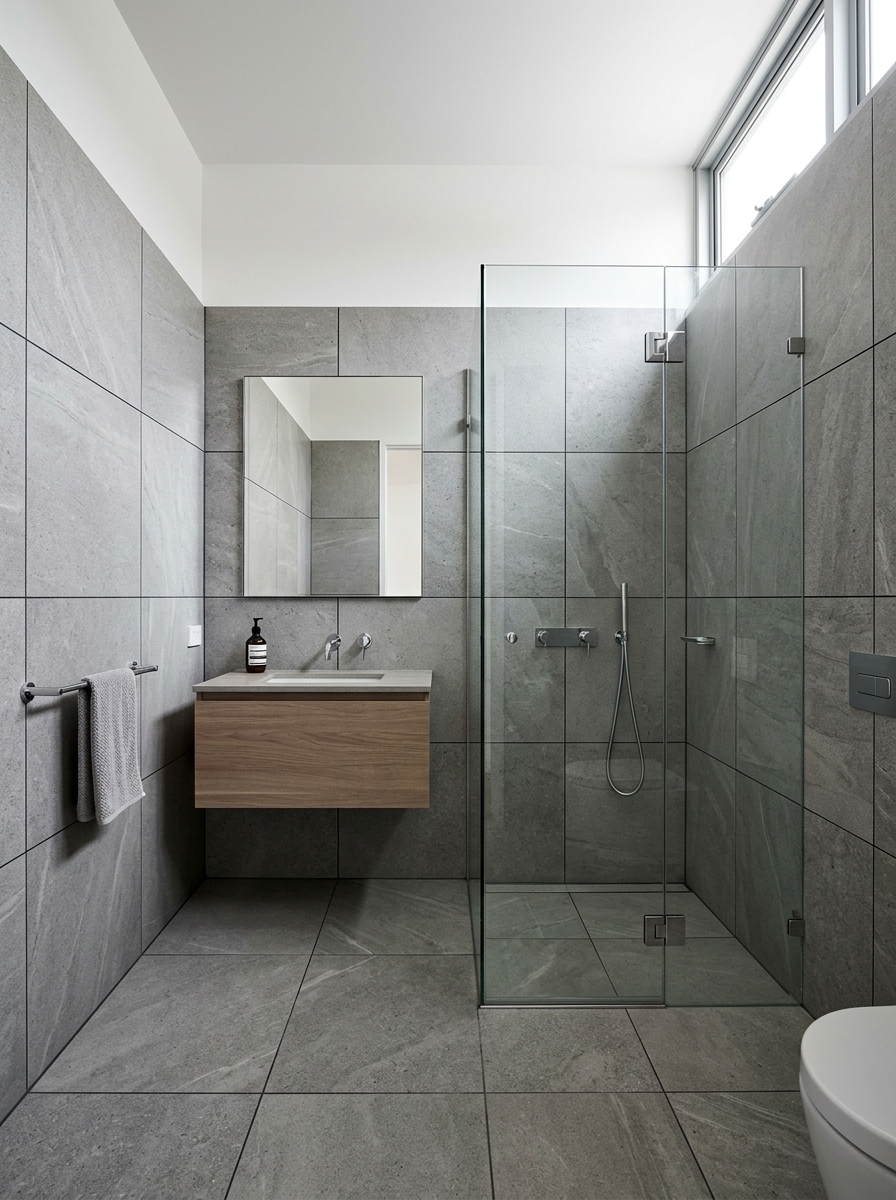 Malvern Grid — bathroom with tiles landing exactly on grid lines